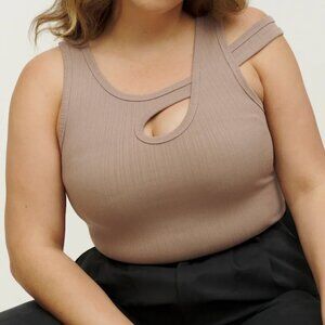 Reformation Lionel Top Taupe - Size M